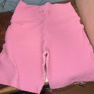 Pink Croco Skin BBB Biker Shorts